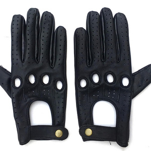 Customized Top quality Men's Women's Car Driving Riding Motorcycle Cycling Pure Gloves Anti-Slip Sports Genuine Leather Gloves