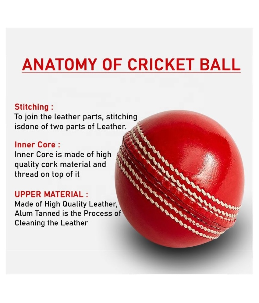 Professional Practice Matches 2,4 Pieces Cricket bat tape Hard Ball 100% Genuine Soft Leather more than 50 Overs Cricket Balls