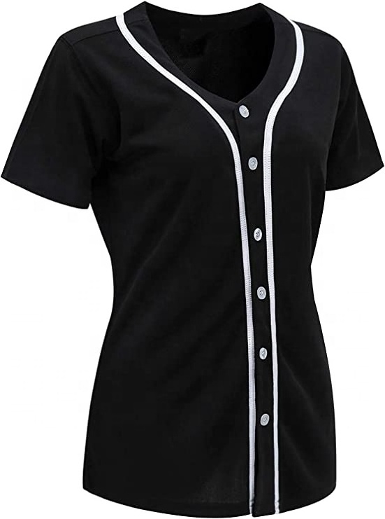 Cheap Top Quality Custom Women Hip hop Hipster Baseball Jerseys Ladies Button Down Shirts Softball Team Sports Uniforms Dresses