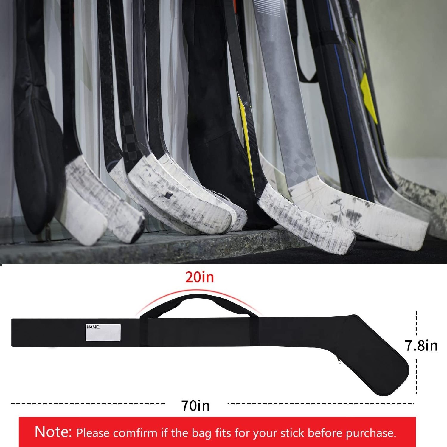 Customized Top Quality Wholesale Polyester Padded Duffle Bags water proof lacrosse stick field hockey stick Ice Hockey Stick Bag