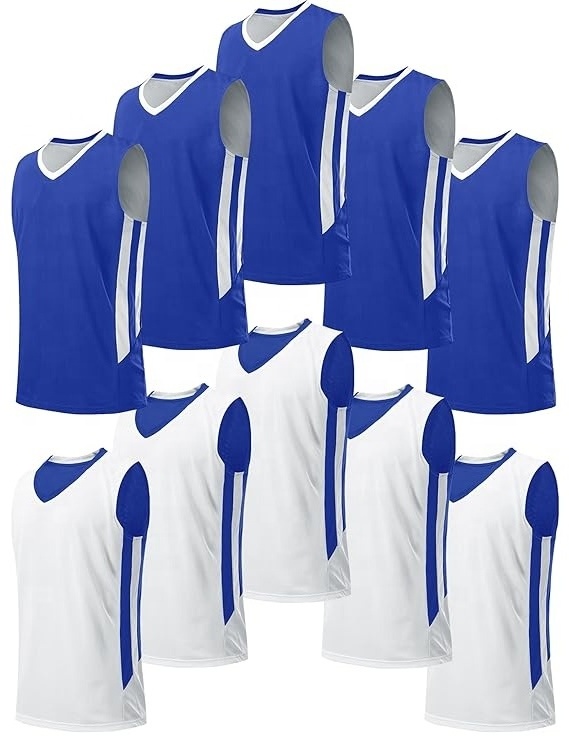 High Quality Customised Jersey Sublimation Uniforms Athletic Sports Wears Sleeveless Apparels Team Reversible Basketball Jerseys