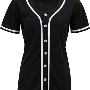 Cheap Top Quality Custom Women Hip hop Hipster Baseball Jerseys Ladies Button Down Shirts Softball Team Sports Uniforms Dresses