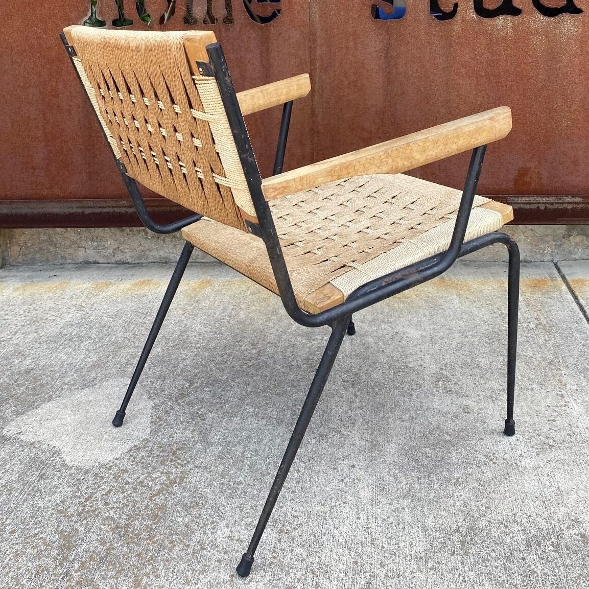 Wholesale High Quality Modern Chair Furniture Living Room Wood Iron Rattan Rope Bench & 2 Chair Backrest Dining Derma Chair