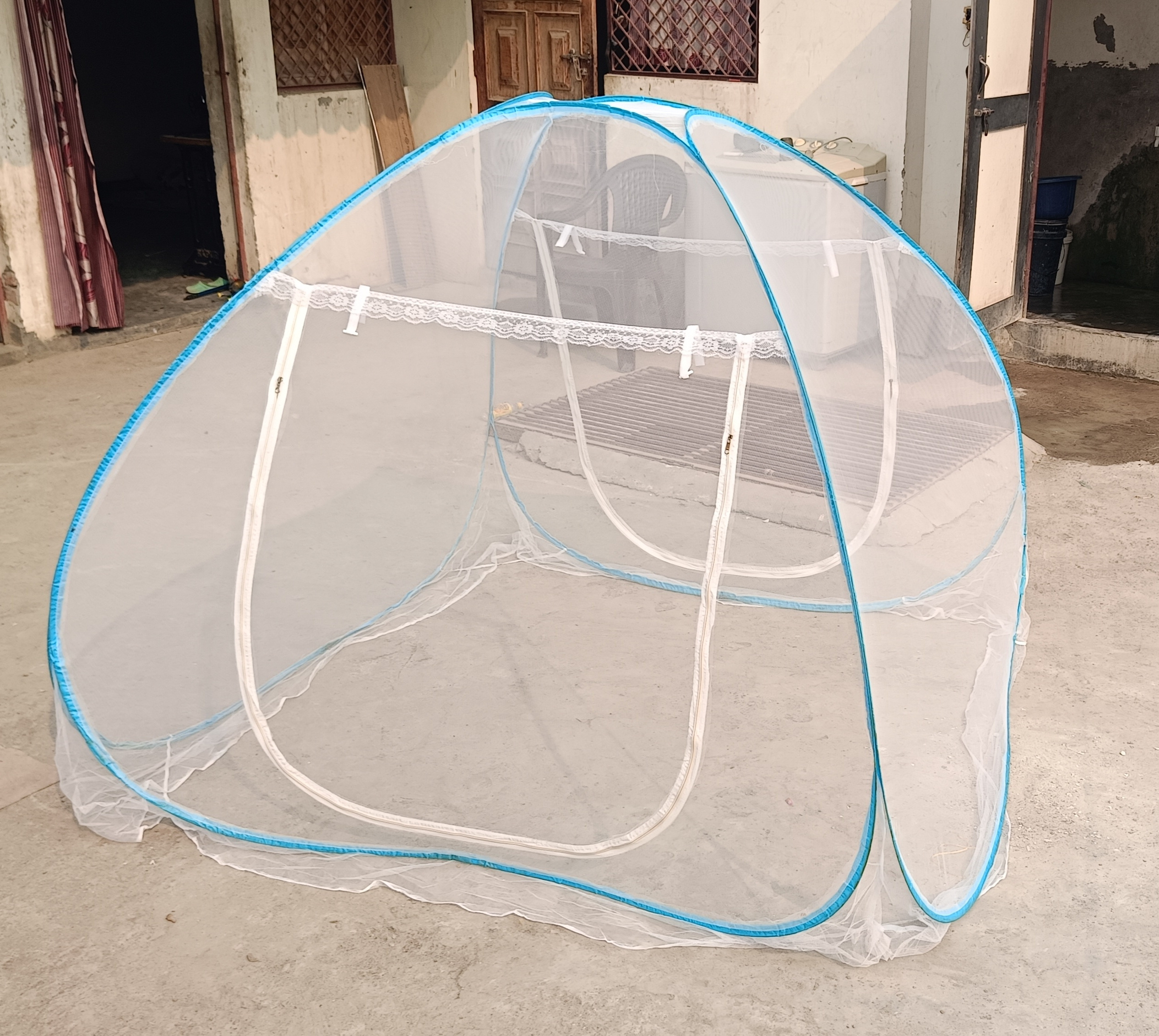 Factory-Made Pop-Up Mosquito Net Tent Portable Folding Bed Canopy for Double Beds Easy Installation Free