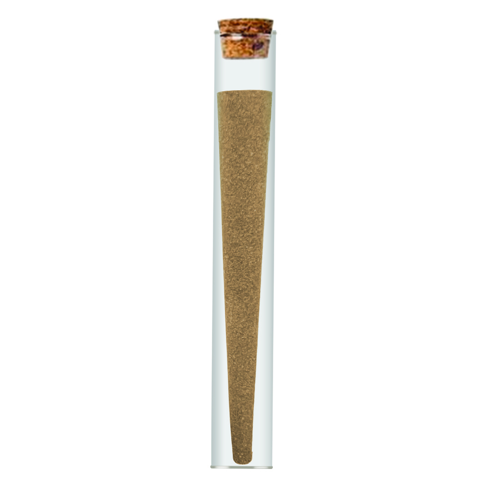 Conical shape Hemp Wrap With Glass Tube Packaging  109mm/26mm (King Size) (HWT04)