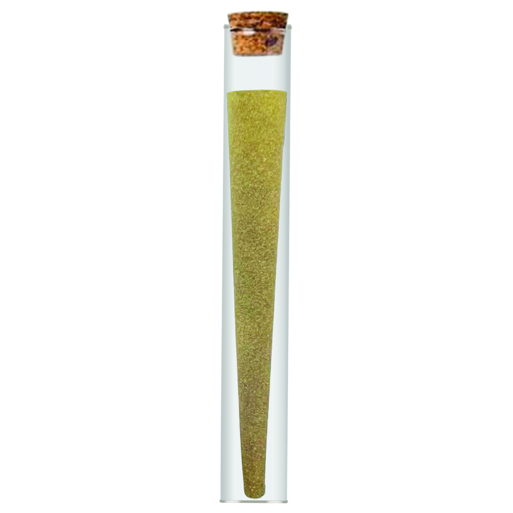 Conical shape Hemp Wrap With Glass Tube Packaging  109mm/26mm (King Size) (HWT04)