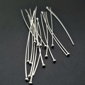 Wholesale Price 925 Sterling Silver Ball Head Pin & Needles Handmade Jewelry Accessories Diy Accessories