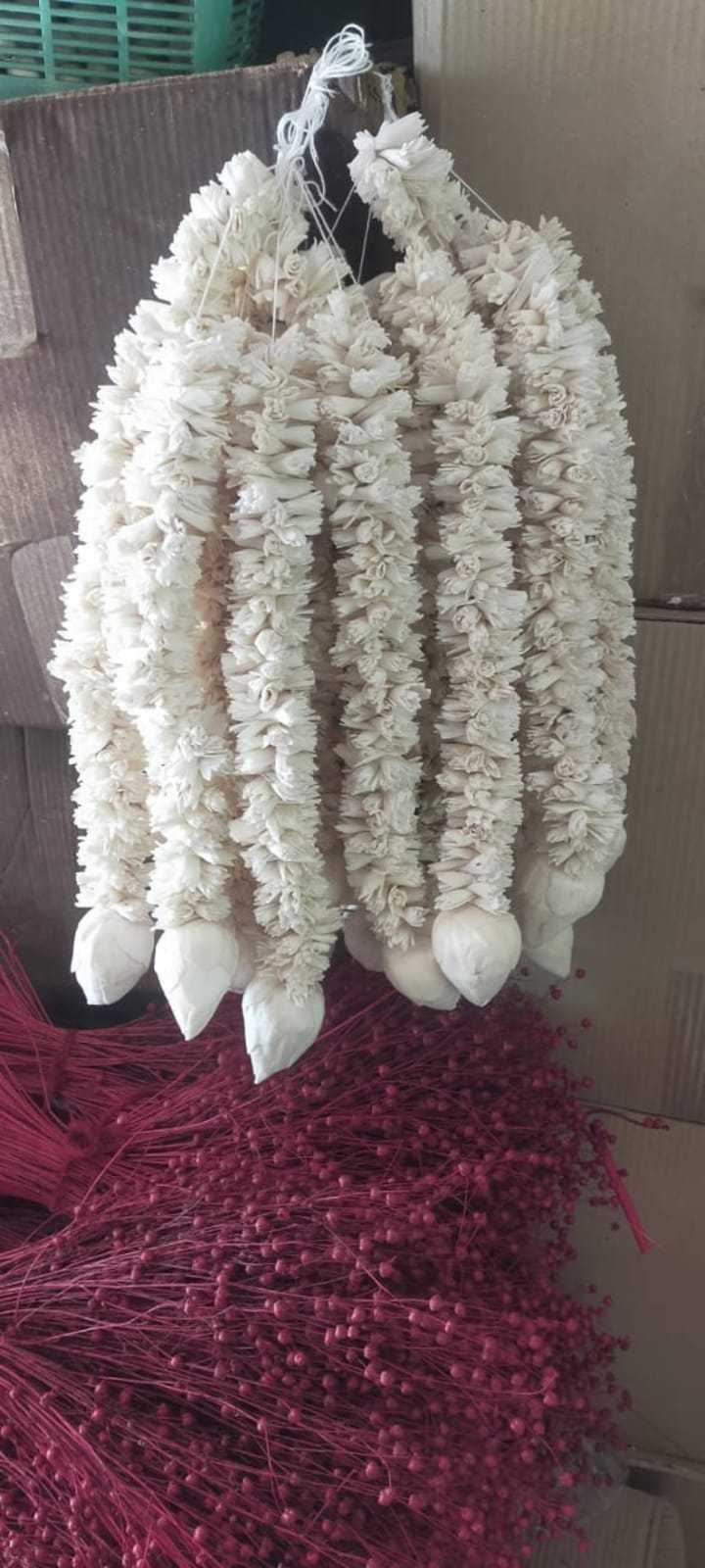 Wholesale Sola Wood Decoration South Indian Paper Flower Jasmin Lotus Garland Artificial Indian Wedding Gift Decoration Strings