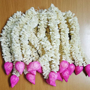 Wholesale Sola Wood Decoration South Indian Paper Flower Jasmin Lotus Garland Artificial Indian Wedding Gift Decoration Strings