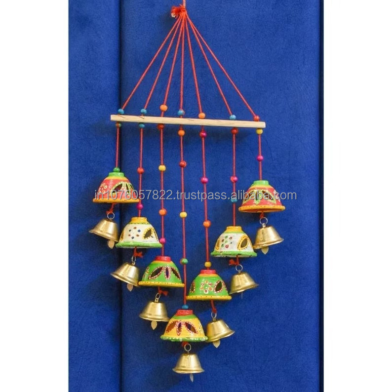 Wind chime Boho Wall Hanging  Multi Color Beaded Wind Chime House Warming Gift Garden Hanging Bell Wind Chime For indoor outdoor