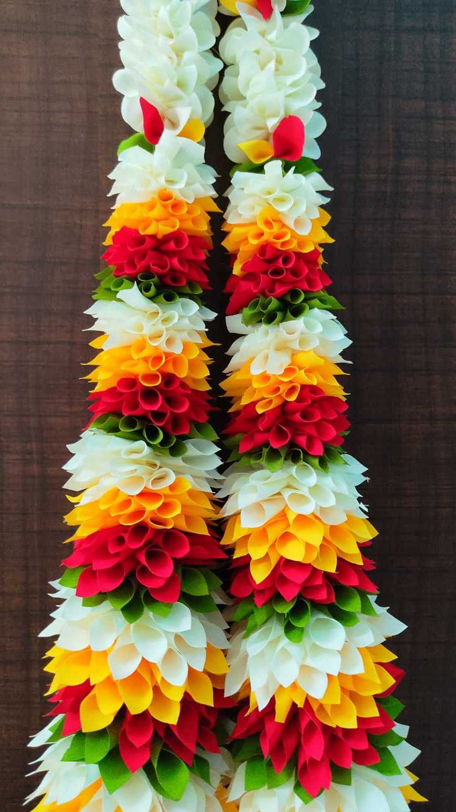 Wholesale Fabric Decoration South Indian Flower Garland Artificial Indian Wedding Gift Decoration Strings Indian Decoration