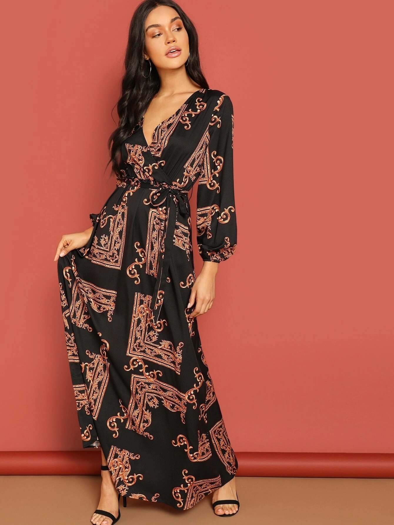 Best Selling New Arrival Wholesale BSY Linen Maxi Dress Plus Size Printed Long Women Lady Elegant Dresses Casual Wear