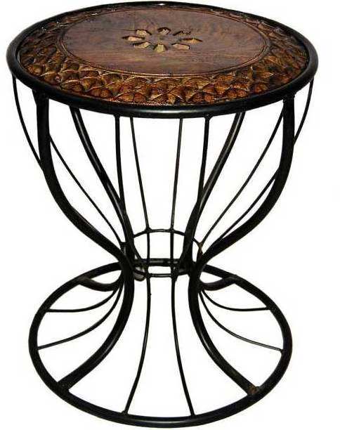 DIOS MOSAIC TOP DESIGN ROUND METAL SIDE TABLE