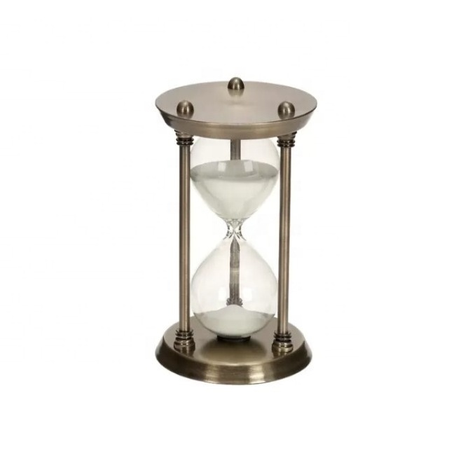 Latest Durable clock Metal Hour Glass Frame Gold Hourglass Sand Timer Clock for home decor in Usage In Wholesale