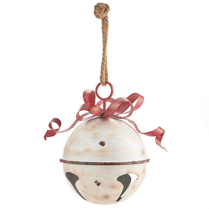 Metal hanging jingle bell ornament best quality wholesale for Christmas tree home wall decoration