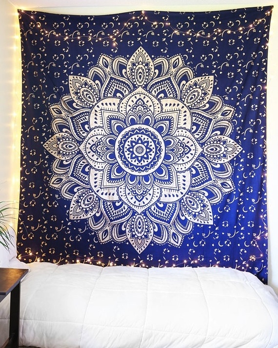 Wholesale Custom Indian Bohemian Mandala Digital Printed Wall Hanging Tapestry for Bedroom Decor