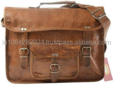 Travel Satchel Flight Bag ,Large Leather Messenger Bag..