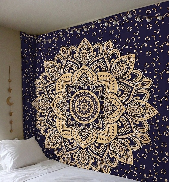 Wholesale Custom Indian Bohemian Mandala Digital Printed Wall Hanging Tapestry for Bedroom Decor