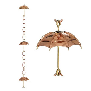 Fancy Design Garden Hanging Copper Rain Chain High Quality Handmade Design Garden Umbrella Design Rain Chain Wholesale Exporter