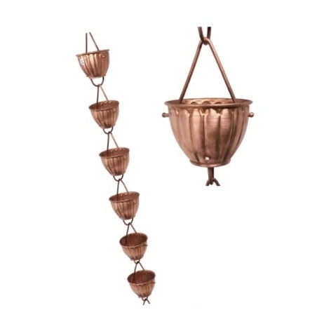 Fancy Design Garden Hanging Copper Rain Chain High Quality Handmade Design Garden Umbrella Design Rain Chain Wholesale Exporter