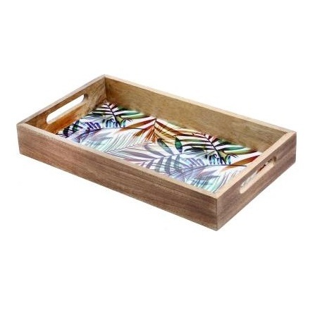 High Standard Tray Hot Selling Kitchen Serving Tray With Drawer Nordic Style Luxury Wooden Serving Tray For Office Hotel Uses