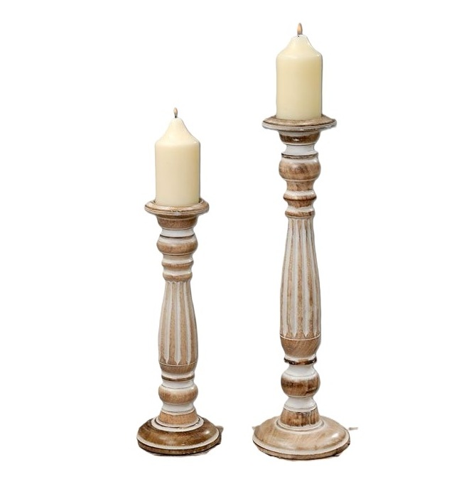 Natural Color Wooden Candle Stand Latest Modern Design Tableware Centerpiece Candle Holder For Parties And Hotel Decor