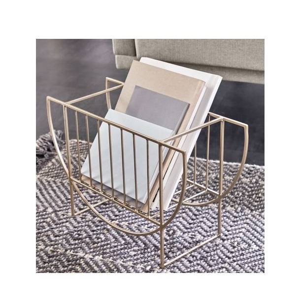 Office Use Books Magazine Store Rack Wholesale Triple File Magazine Metal Holder For Office Desktop Display Tableware Item