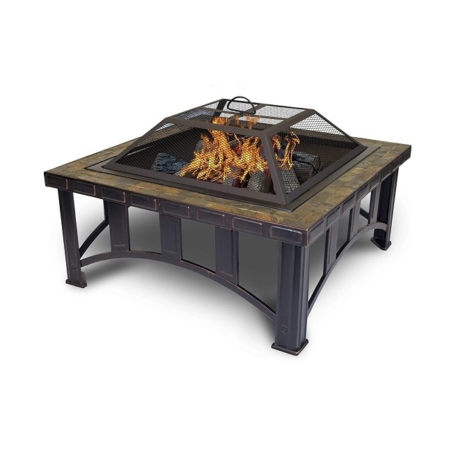 Superior Quality Fireplace Portable Large Tabletop Square Fire Pit Outdoor Camping Fireplace Garden Home Patio Fire Pit On Sale