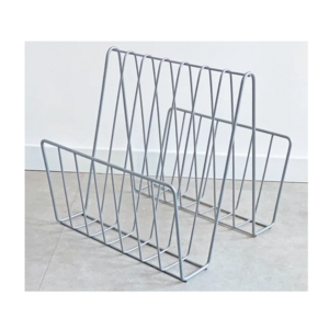 Vintage gray wire metal magazine stand / magazine rack / magazine basket fashion newspaper display metal holder for office table