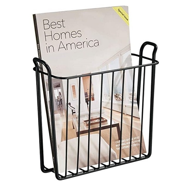 Wall Mount Entryway Mail Envelope Organizer Metal Hexagon Shape Magazine Rack Customized Designs Newspaper Holder At Best Price