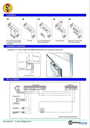 Top Quality Narrow Panel Time Delay Electric Drop Bolt Fail Secure Office Door Lock from Indian Supplier