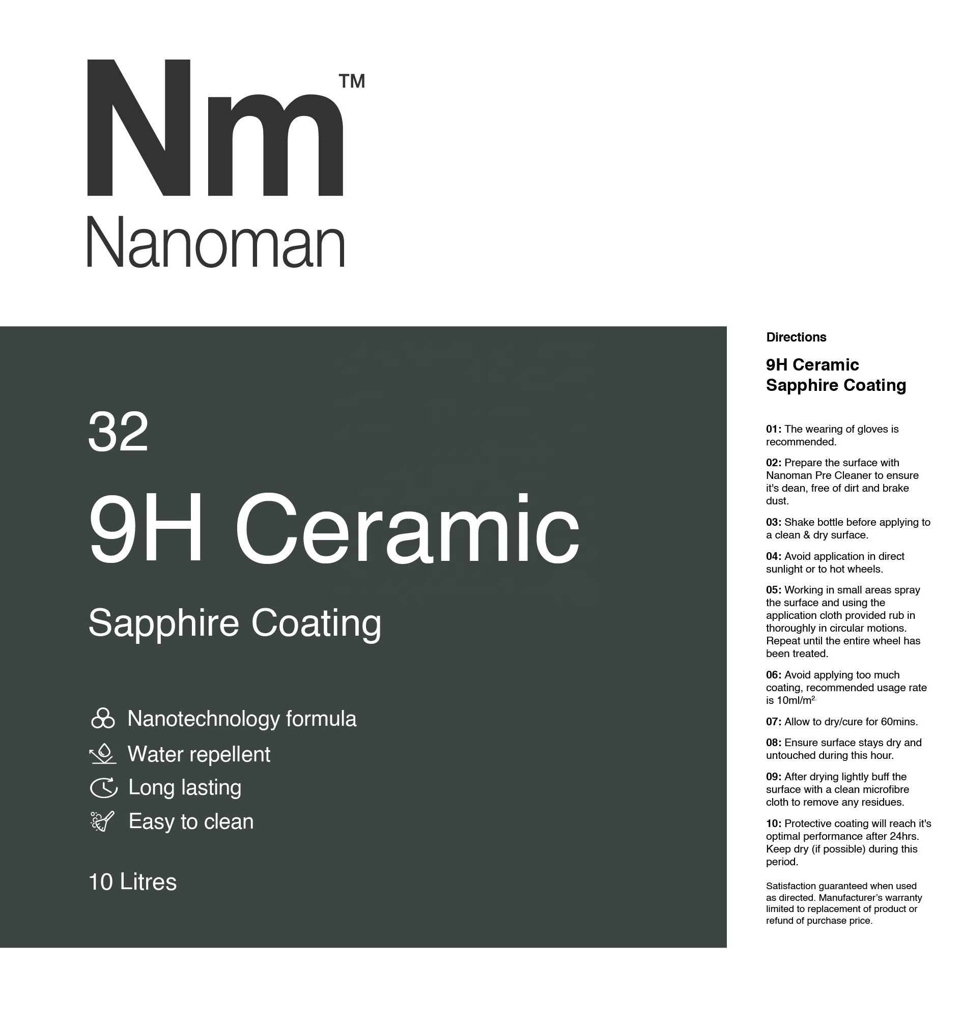 All new Nano Ceramic 9H coating for cars Super Hydrophobic Stain Repellent Nano Coating