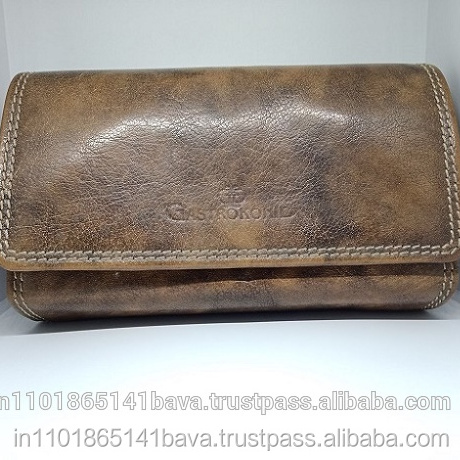 Attendant Leather Wallet with Multiple Currency Slots and Coin and Zipper Pocket GENUINE Leather Standard Size Unisex