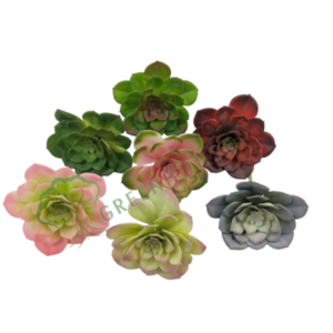 Wholesale Price Decorative Flower Succulents Mix Color Artificial Succulents PVC Material Faux Flower Succulents For Decoration