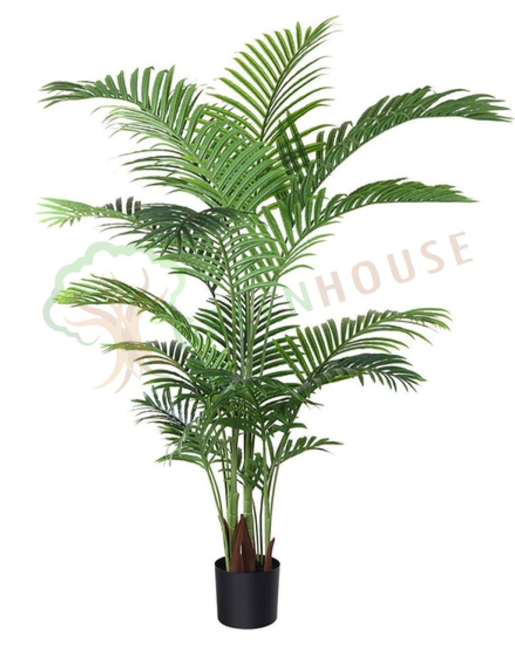 Hot Selling Big Artificial Areca Palm Tree  PVC/Fabric Material Made Natural Style Faux Areca Palm Plant for Office Decoration