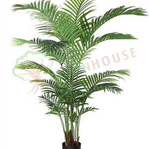 Hot Selling Big Artificial Areca Palm Tree  PVC/Fabric Material Made Natural Style Faux Areca Palm Plant for Office Decoration