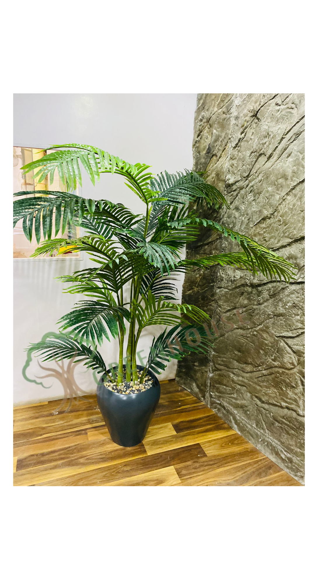 Hot Selling Big Artificial Areca Palm Tree  PVC/Fabric Material Made Natural Style Faux Areca Palm Plant for Office Decoration