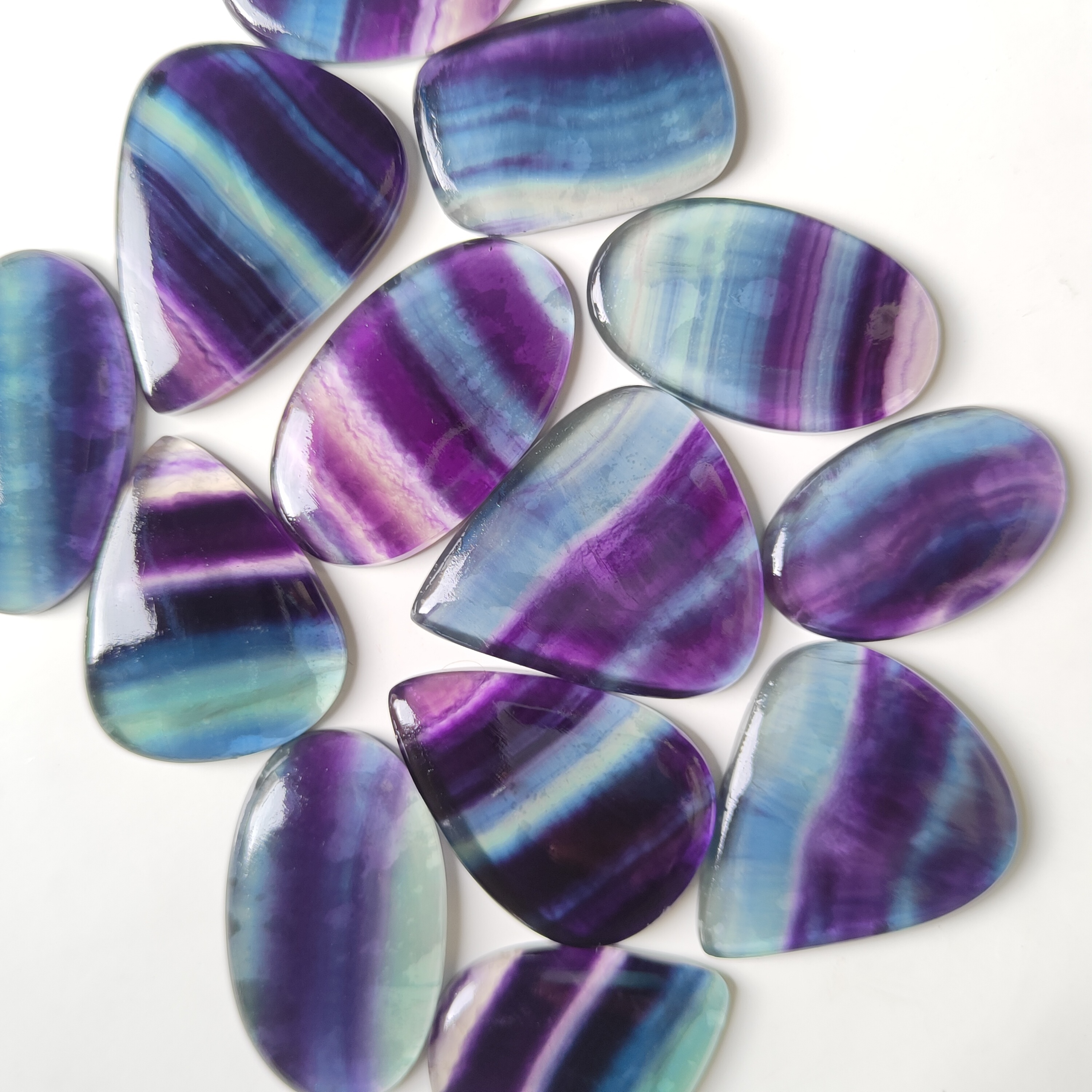 High Grade Wholesale Price Fluorite Loose Gemstone High Quality Fluorite Cabochon For Jewellery Making