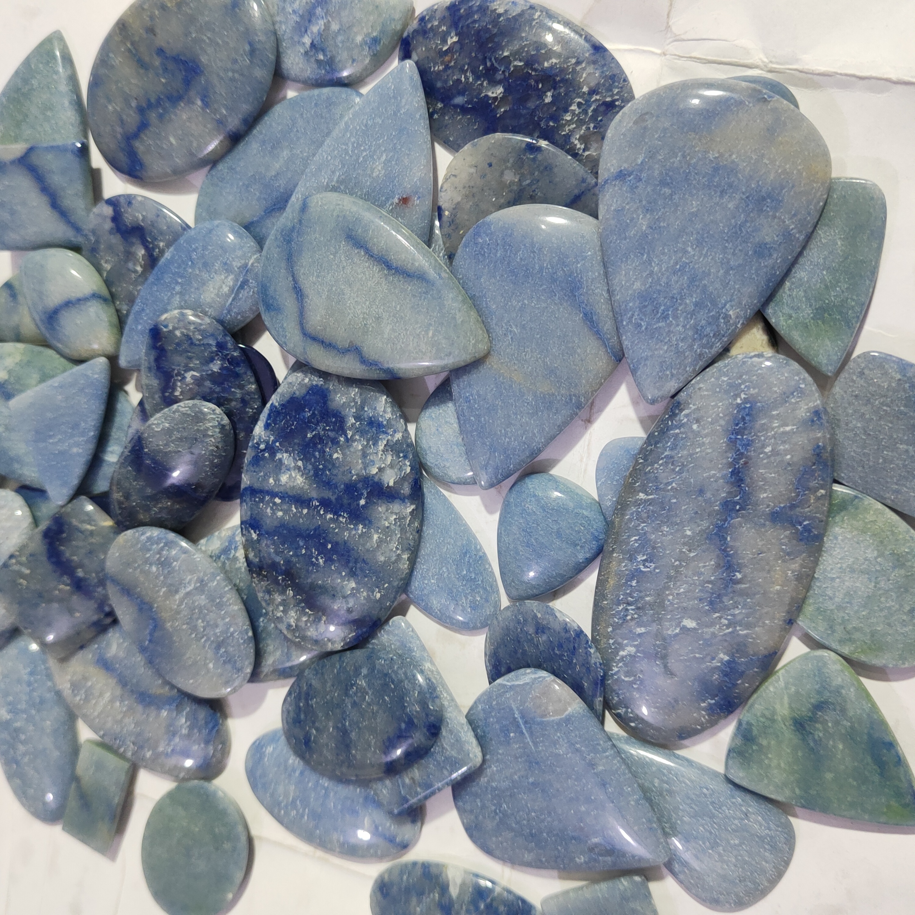 Natural Blue Aventurine Loose Gemstone Wholesale Price Aventurine Cabochon Mix Shape Top Quality Handmade For Jewelry