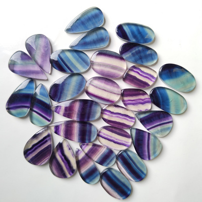 High Grade Wholesale Price Fluorite Pair Loose Gemstone High Quality Fluorite Pair Cabochon For Jewellery Making