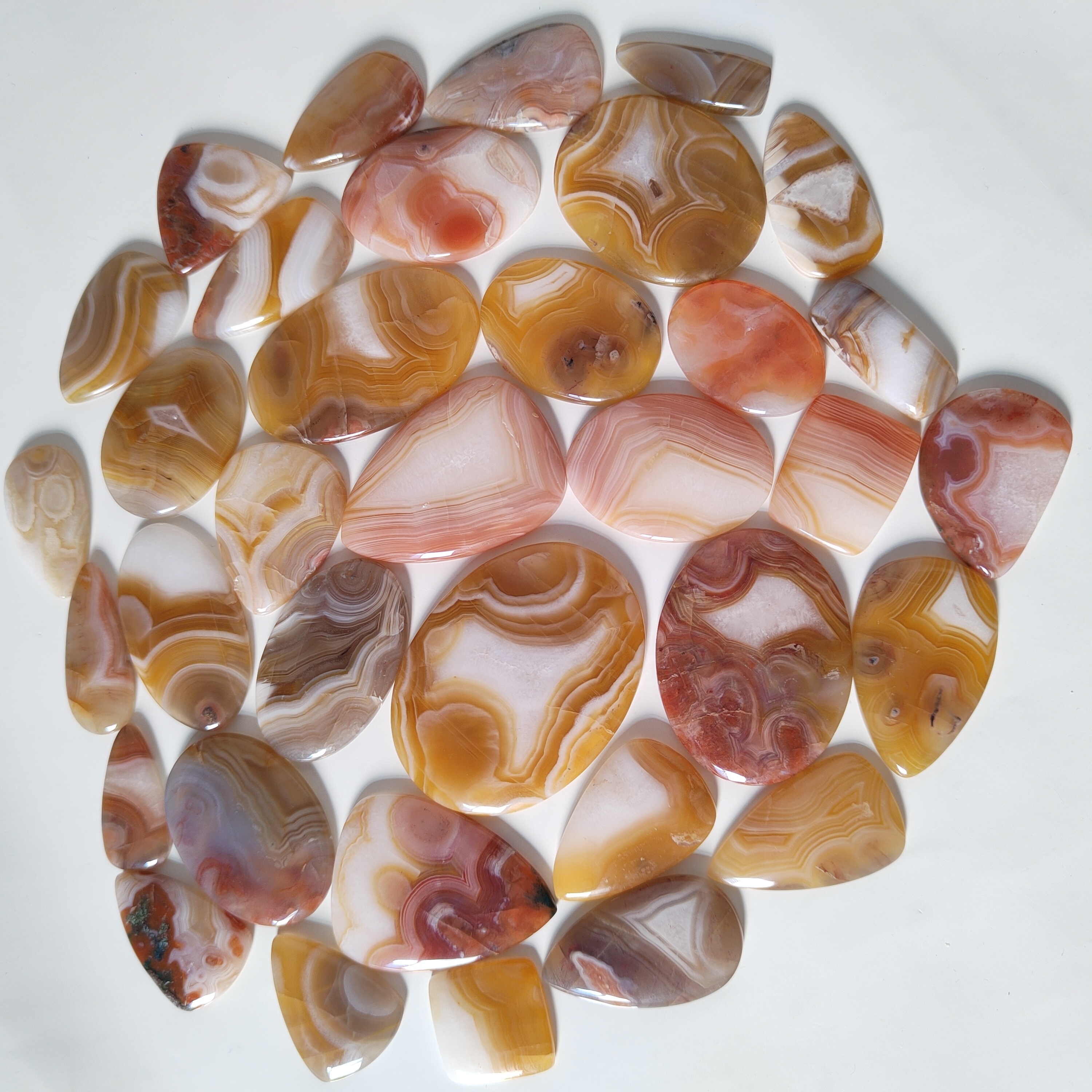 Natura Wholesale Price Botswana Agate Pair Lot Gemstone Amazing Wonderful Handmade Loose Stone High Quality Agate For Jewellery