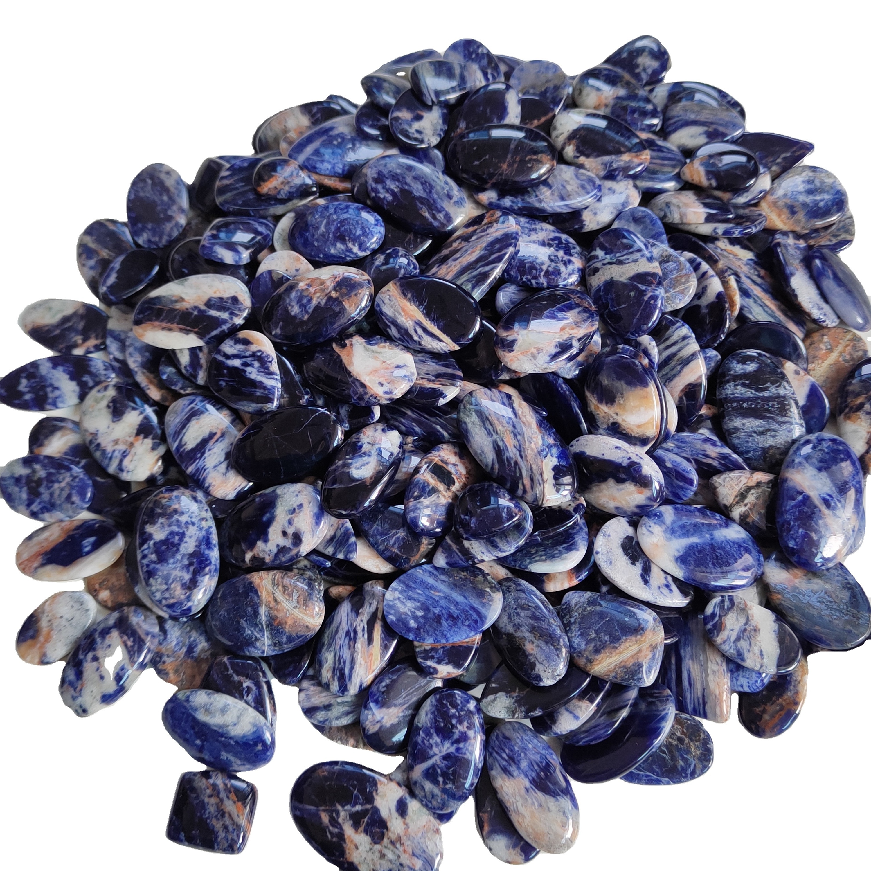 Cheap Price Sodalite Loose Gemstone Wholesale Price Sodalite Cabochon Both Size Polished Sodalite Loose Stone For Jewelry Making