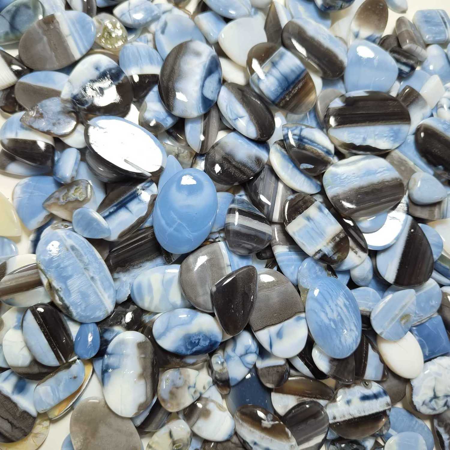 Wholesale Price Blue opal Loose Gemstone High Quality Top Grade Quality Blue opal Cabochon Blue opal For Jewellery Making