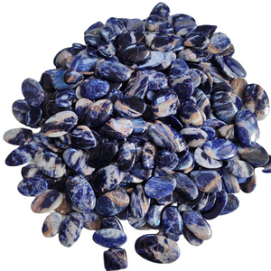 Cheap Price Sodalite Loose Gemstone Wholesale Price Sodalite Cabochon Both Size Polished Sodalite Loose Stone For Jewelry Making