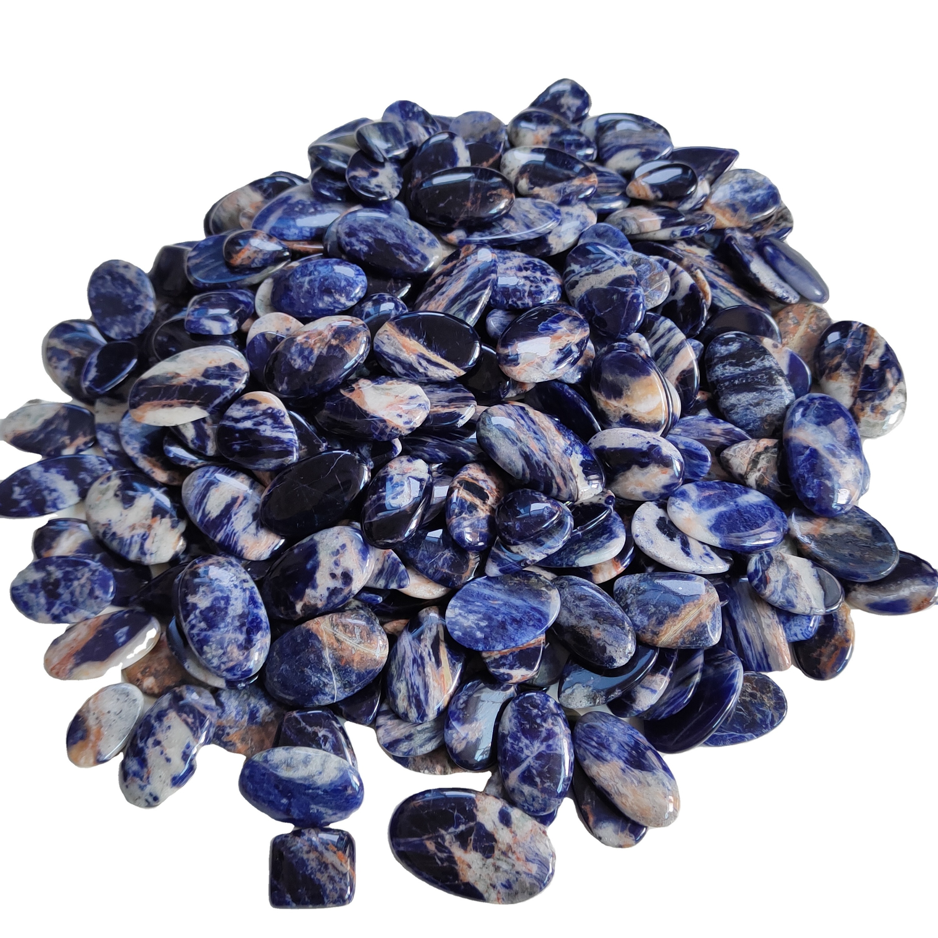 Cheap Price Sodalite Loose Gemstone Wholesale Price Sodalite Cabochon Both Size Polished Sodalite Loose Stone For Jewelry Making