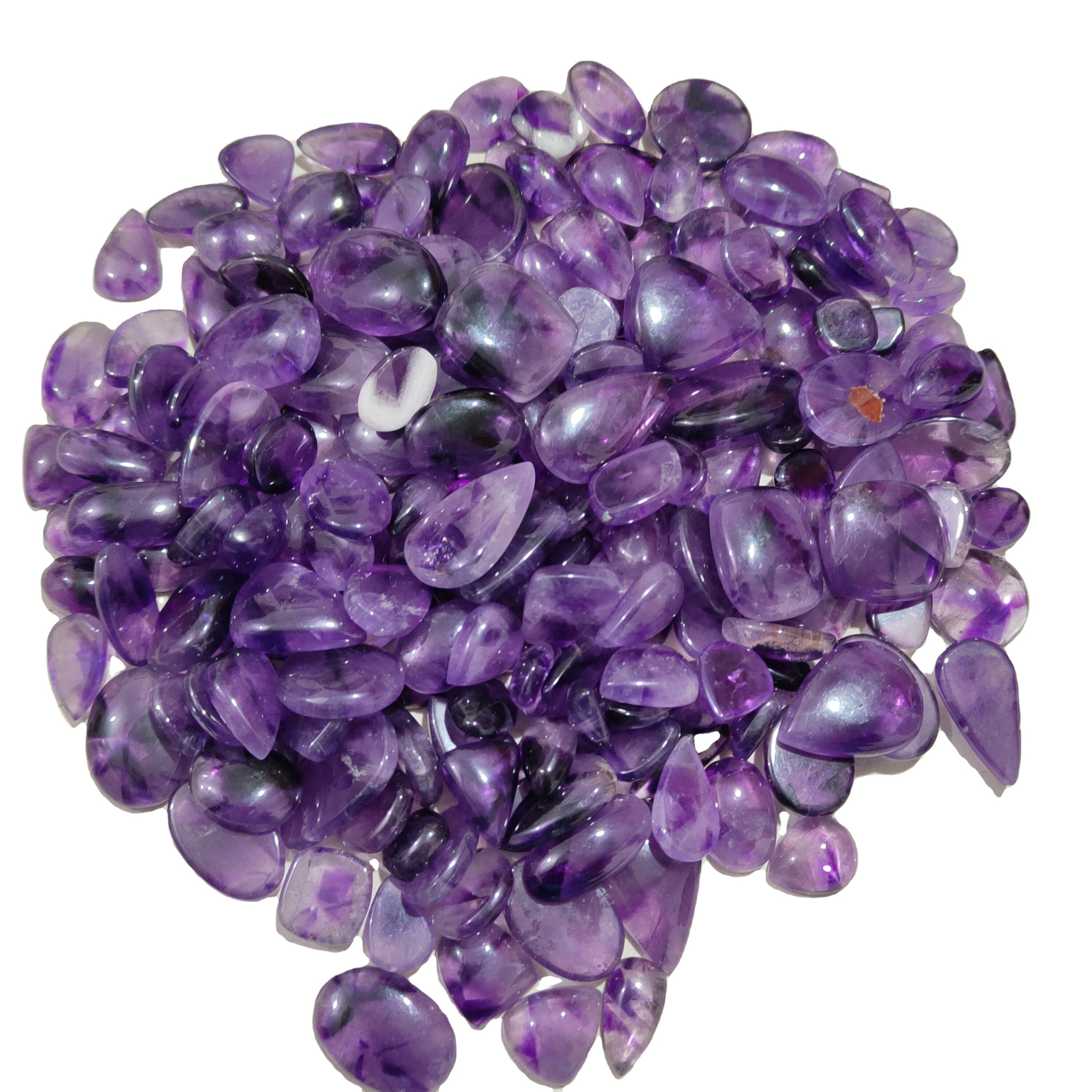 Wholesale Price Amethyst Cabochon Both Side Polished Amethyst Loose Gemstone Low price Stone Best Quality Amethyst For Jewelry