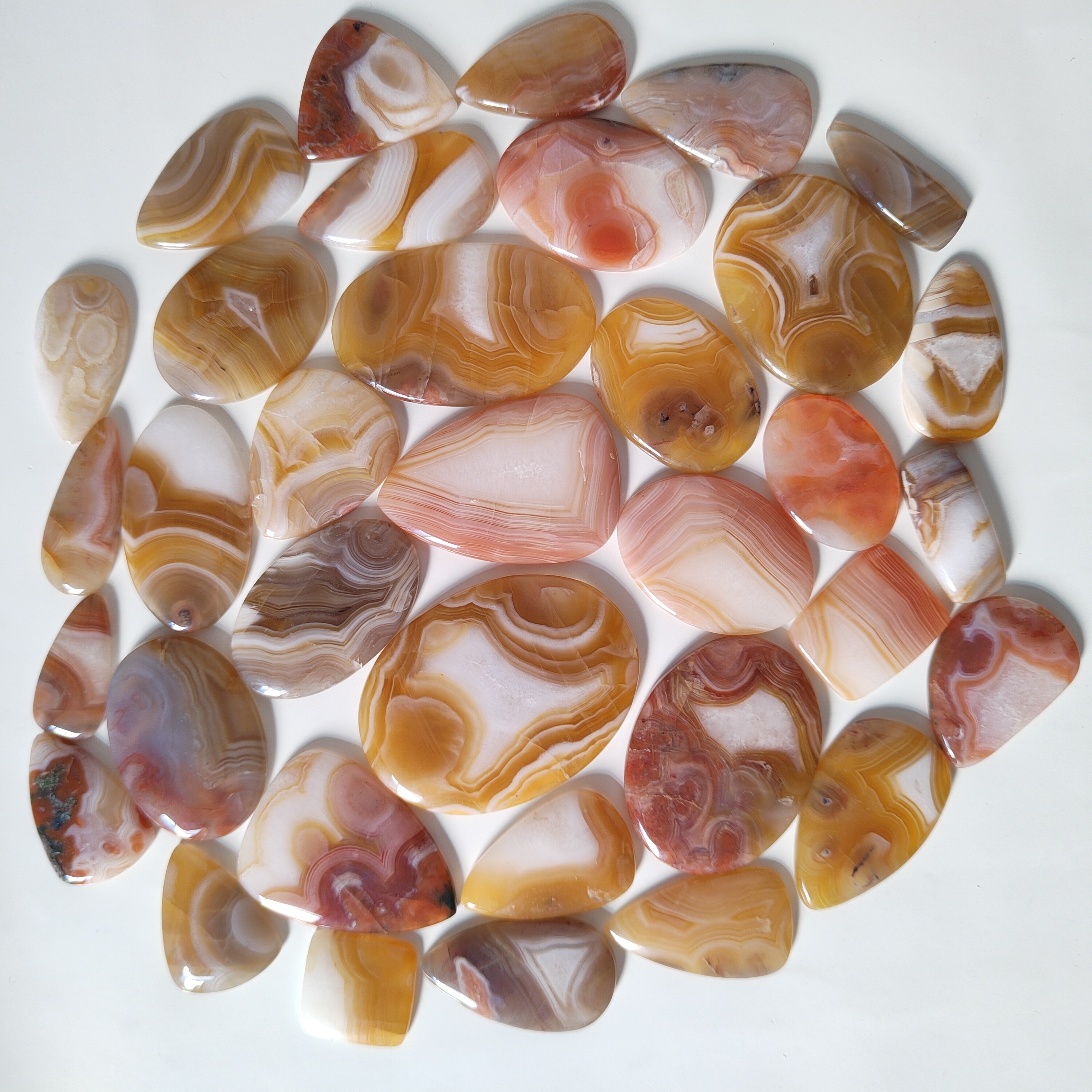 Natura Wholesale Price Botswana Agate Pair Lot Gemstone Amazing Wonderful Handmade Loose Stone High Quality Agate For Jewellery