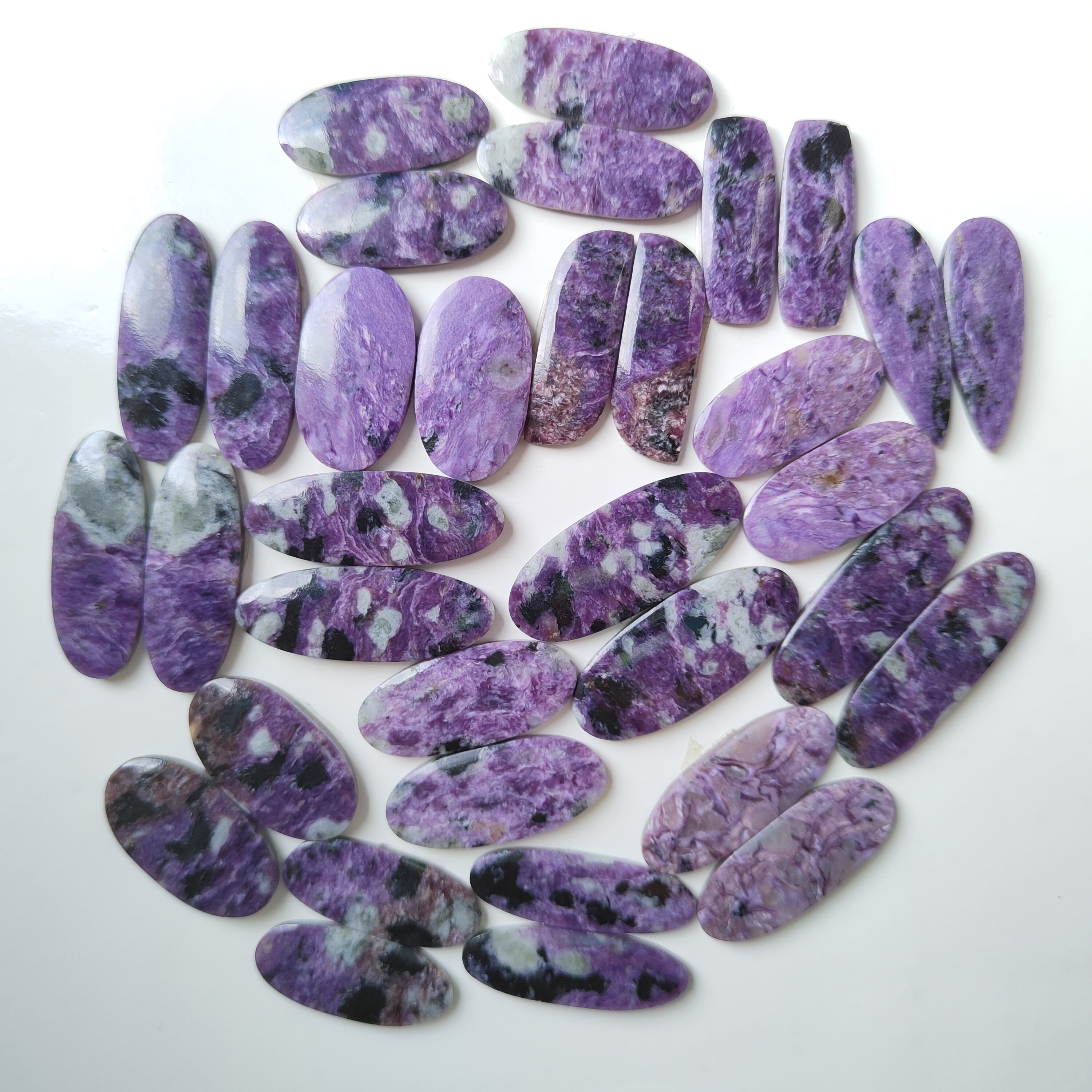 Top Quality Purple Charoite Pair Gemstone 100%Natural Charoite Pair Cabochon Lot Wholesale Price Loose Gemstones For Jewellery