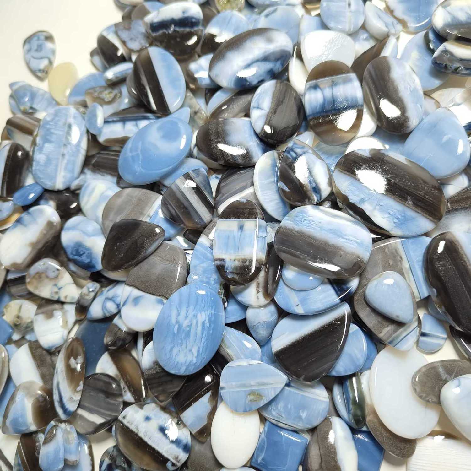 Wholesale Price Blue opal Loose Gemstone High Quality Top Grade Quality Blue opal Cabochon Blue opal For Jewellery Making