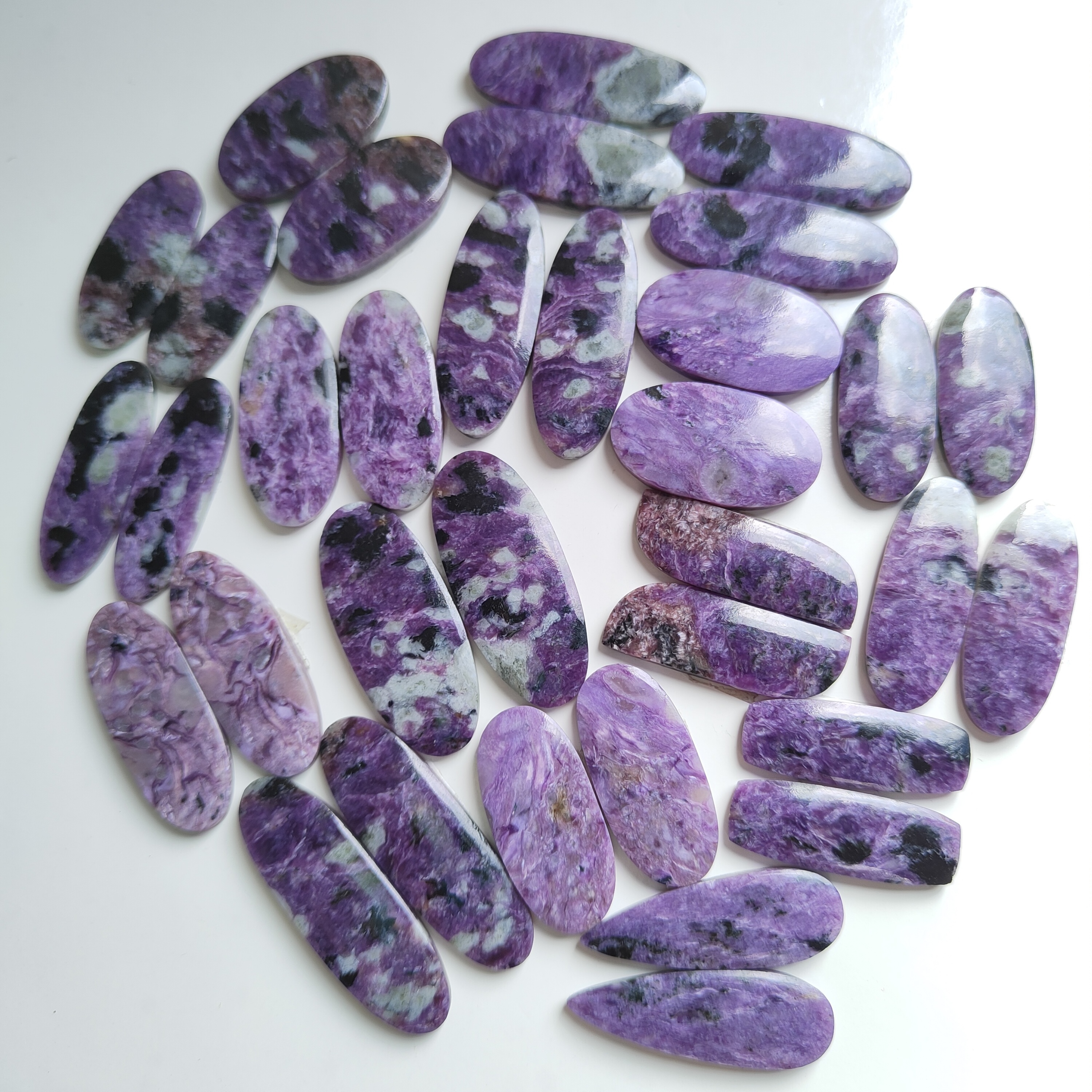 Top Quality Purple Charoite Pair Gemstone 100%Natural Charoite Pair Cabochon Lot Wholesale Price Loose Gemstones For Jewellery